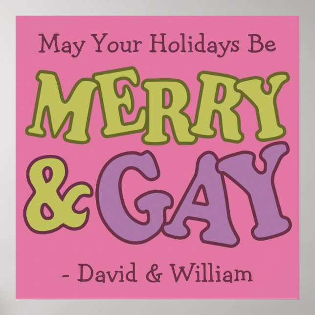 Póster Poster de personalizado de merry y gays (Frente)