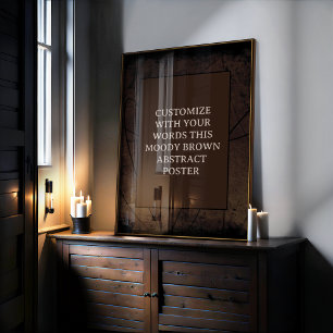Póster Poster de Personalizado de Moody Brown Diseño Resu