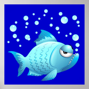 Póster Poster de Personalizado de pescado Grumpy