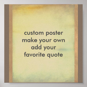 Póster poster de personalizado haga que su presupuesto se