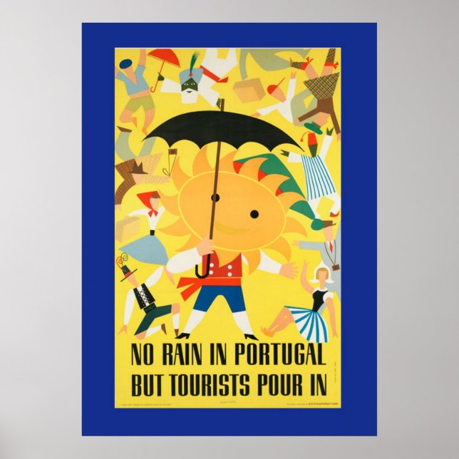 Póster Poster de personas que llueven en Portugal (Frente)