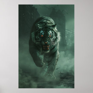 Póster Poster de Personificación de Eerie Tiger Zombies