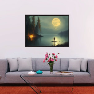 Póster Poster de pesca de medianoche