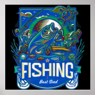 Póster Poster de pesca personalizado