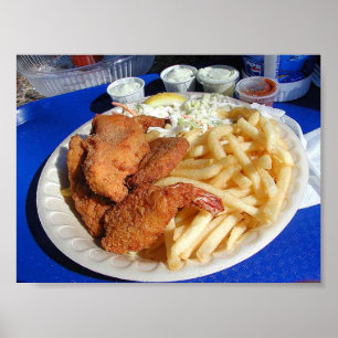 Póster Poster De Pescado Y Chips
