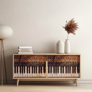 Póster Poster de piano de época para papel de descomposic