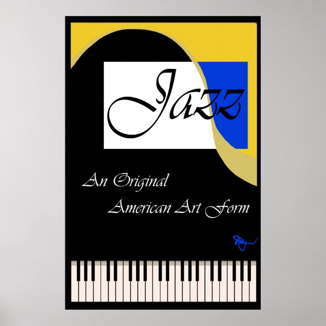 Póster Poster de piano de jazz (Frente)