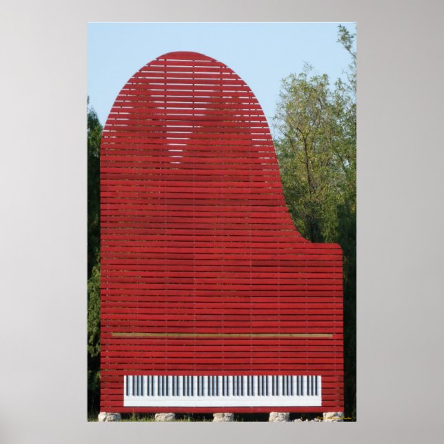Póster Poster de piano rojo (Frente)
