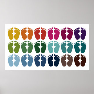 Póster Poster de pies de color