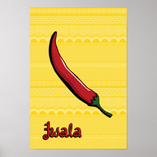 Póster Poster de pimienta de Jwala Chili