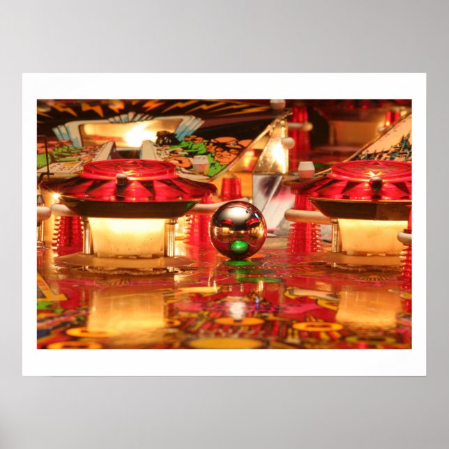 Póster Poster de Pinball de la Bebida de Madera (Frente)