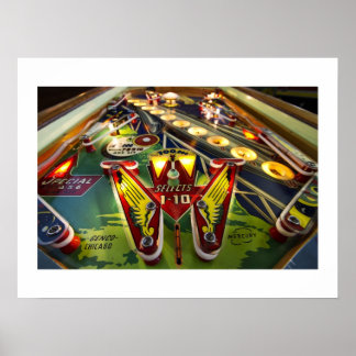 Póster Poster de pinball de mercurio