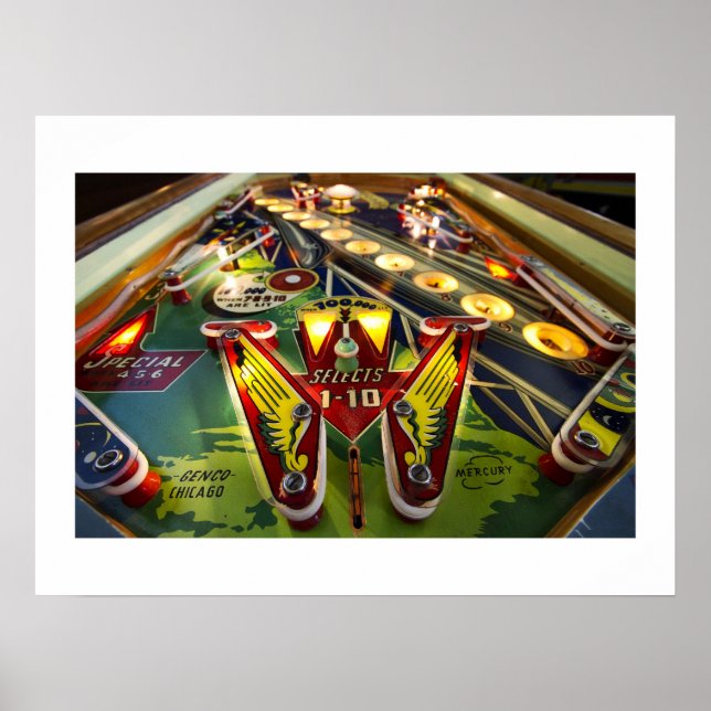 Póster Poster de pinball de mercurio (Frente)