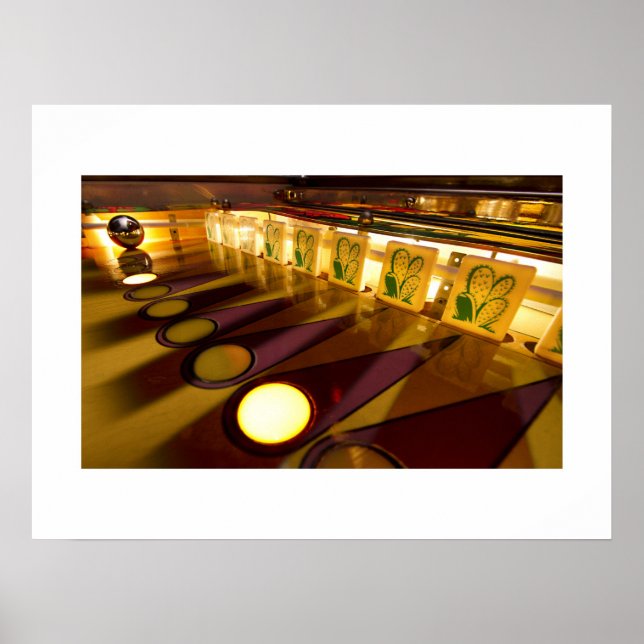 Póster Poster de pinball de oro en huelga (Frente)