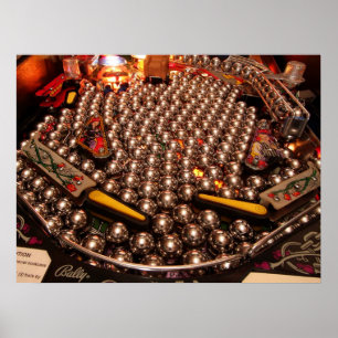 Póster ¡poster de pinball Multiball!