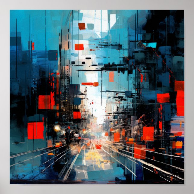 Póster Poster de pintura abstracta cautivante - Deslícelo (Frente)