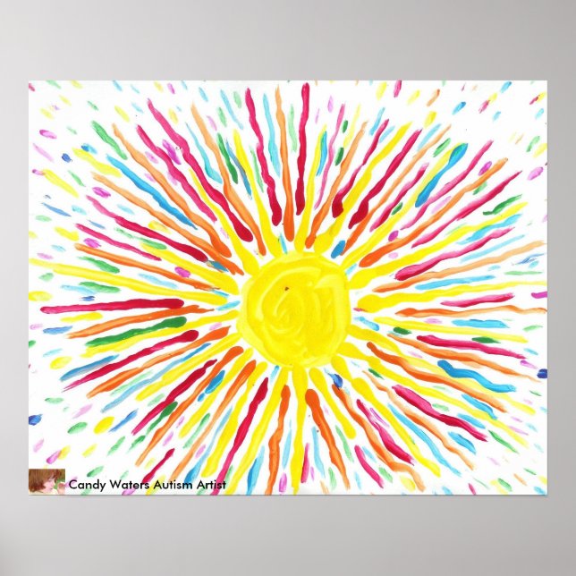 Póster Poster de pintura artística de Candy Waters Autism (Frente)