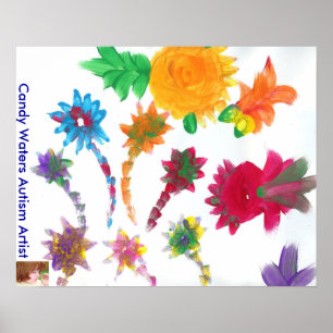 Póster Poster de pintura artística de Candy Waters Autism