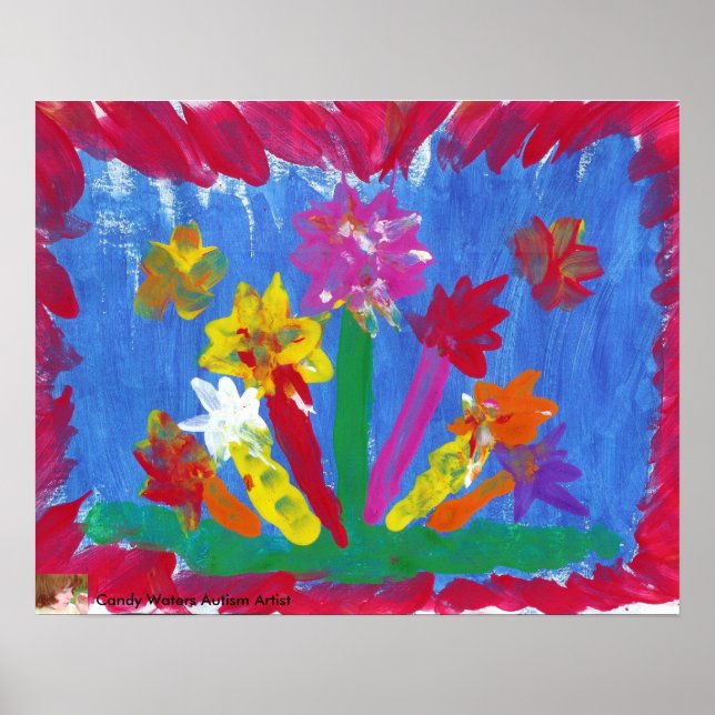 Póster Poster de pintura artística de Candy Waters Autism (Frente)