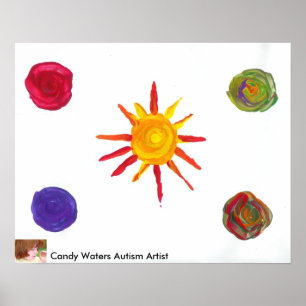 Póster Poster de pintura artística de Candy Waters Autism