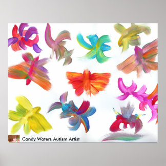 Póster Poster de pintura artística de Candy Waters Autism