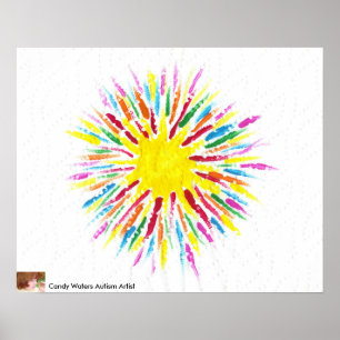 Póster Poster de pintura artística de Candy Waters Autism