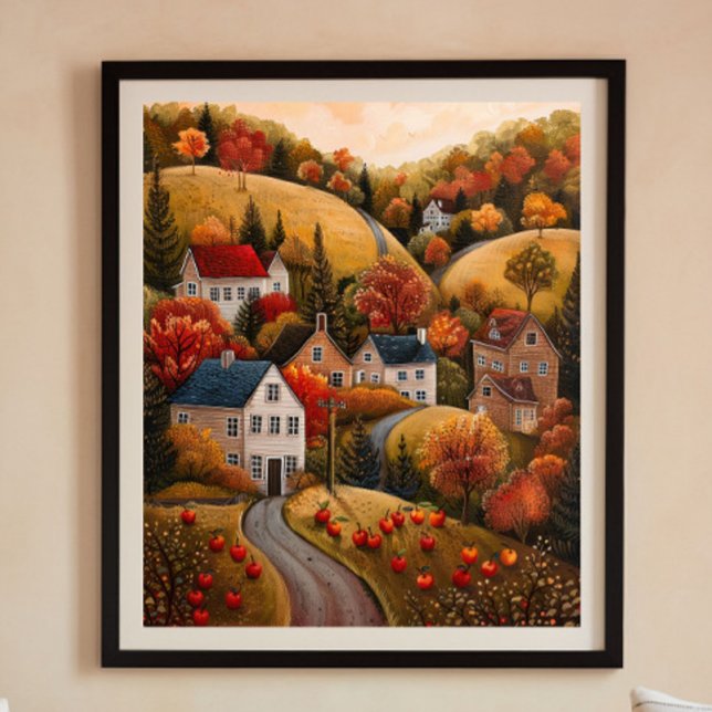 Póster Poster de pintura de aceite de Apple Harvest Folk  (Subido por el creador)