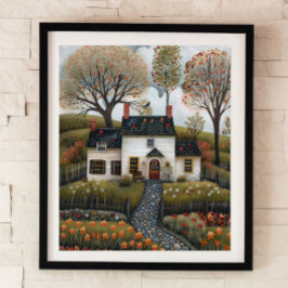 Póster Poster de pintura de aceite de artesanía popular