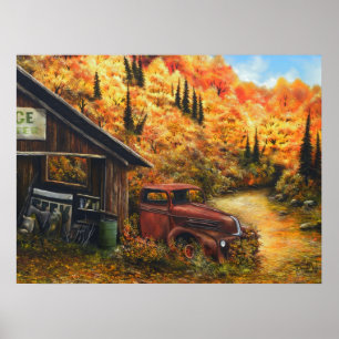 Póster Poster de pintura de aceite retirado