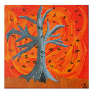 Póster "Poster de pintura de acrílico 20x20 de la caída