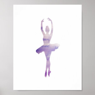 Póster Poster de pintura de Ballerina Purple