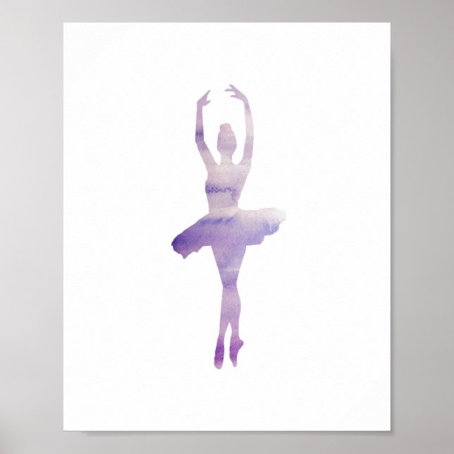 Póster Poster de pintura de Ballerina Purple (Frente)