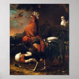 Póster Poster de pintura de Europa 2017, año de gallos ch