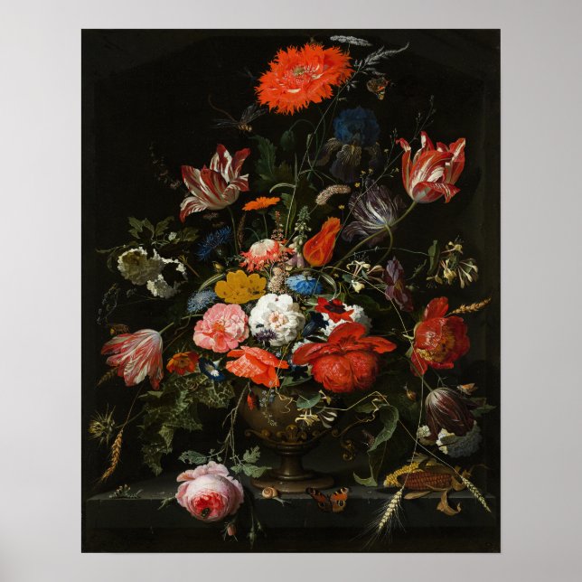 Póster Poster de pintura de flores holandesas Bella Artes (Frente)
