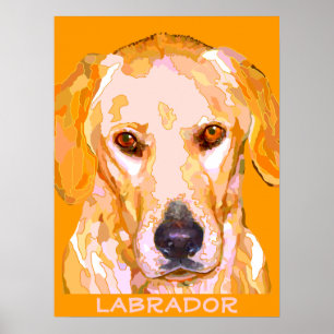 Póster Poster de pintura de Labrador Retriever