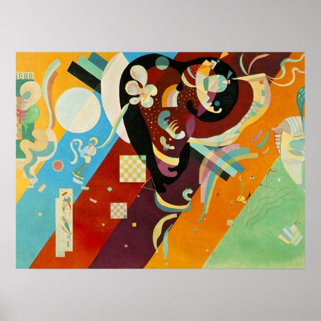 Póster Poster de pintura de lienzo abstracto de Kandinsky (Frente)