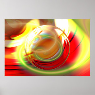 Póster Poster de pintura de resumen digital por computado