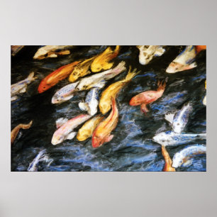 Póster Poster de pintura Koi Fish Imprimir