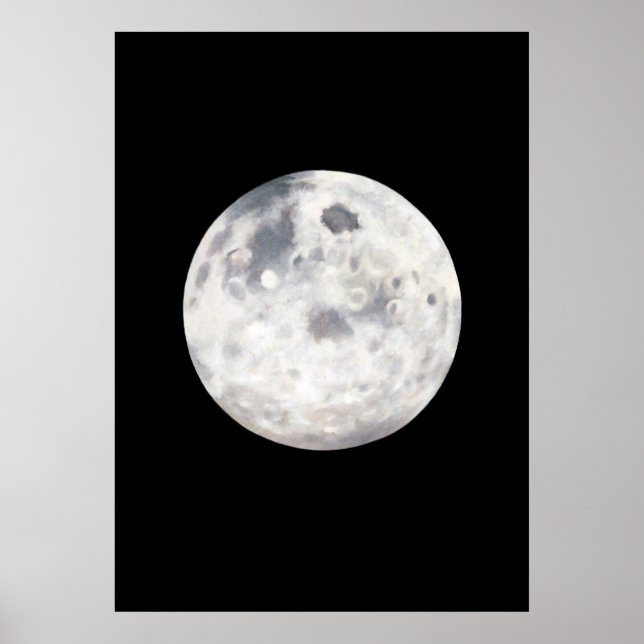Póster Poster de pintura lunar completa (Frente)