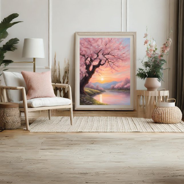 Póster Poster de pintura moderna de moda sinfónica de pri (Spring Symphony Trendy Modern Painting Poster)