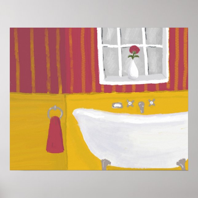 Póster Poster de pintura original de vintage Bath (Frente)