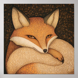 Póster Poster de pintura para animales de Fox Woodland
