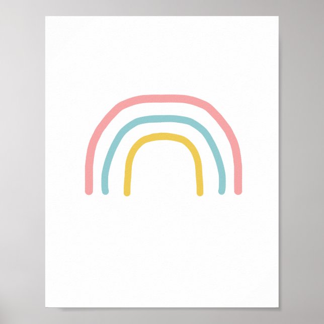 Póster Poster de pintura Rainbow Pastel (Frente)