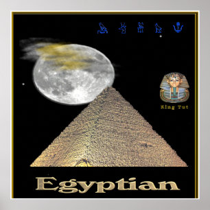 Póster Poster de pirámides de Egipto