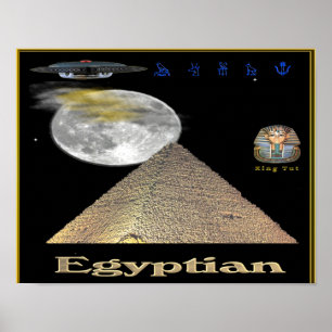 Póster Poster de pirámides de Egipto