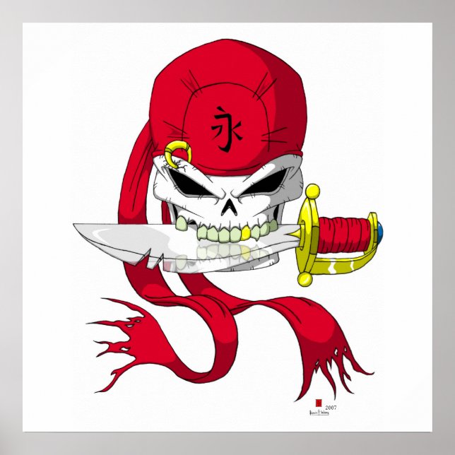 Póster Poster de Pirate Skull Bandana (Frente)