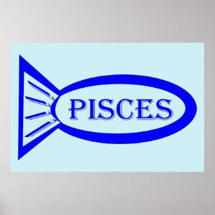 Póster Poster de Piscis Star Sign Fish