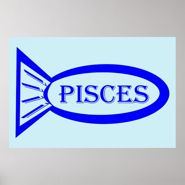 Póster Poster de Piscis Star Sign Fish (Frente)