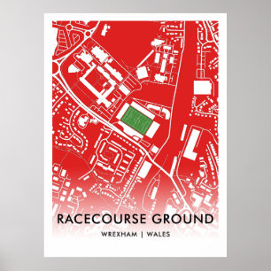 Póster Poster de pista de carreras - Hogar de Wrexham AFC