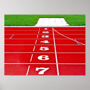 Póster Poster de pista en ejecución/impresión